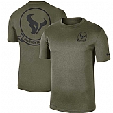 Men's Houston Texans Nike Olive 2019 Salute to Service Sideline Seal Legend Performance T Shirt